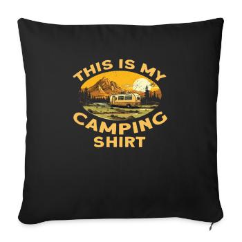 Outdoor Adventure This Is My Camping Design - Sofa pillowcase 17,3'' x 17,3'' (45 x 45 cm) - black - Front
