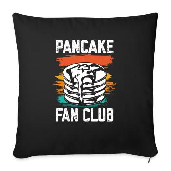 Crêpes Petit-déjeuner Crêpes - Housse de coussin décorative 45 x 45 cm - noir - Devant