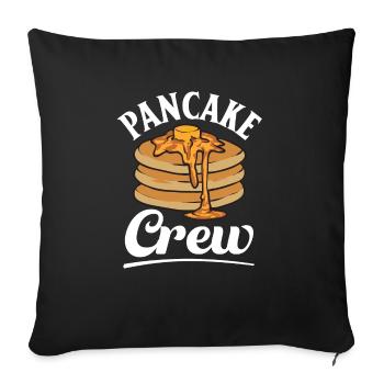 Pancake Breakfast Pancakes - Sofa pillowcase 17,3'' x 17,3'' (45 x 45 cm) - black - Front