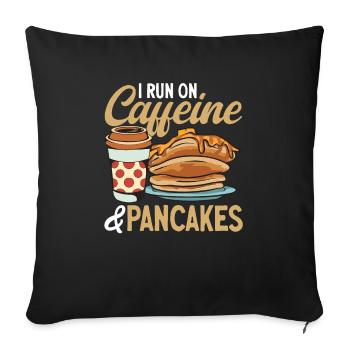 Pancake Breakfast Pancakes - Sofa pillowcase 17,3'' x 17,3'' (45 x 45 cm) - black - Front