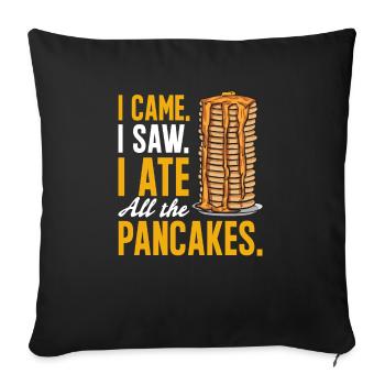 Pancake Breakfast Pancakes - Sofa pillowcase 17,3'' x 17,3'' (45 x 45 cm) - black - Front
