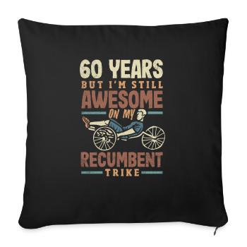 Funny Bike Sport Cycling Recumbent Bike - Sofakissenbezug 45 x 45 cm - Schwarz - Vorne