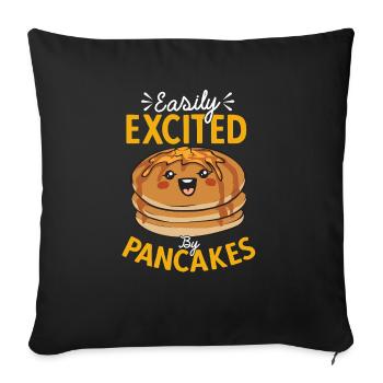 Pancake Breakfast Pancakes - Sofa pillowcase 17,3'' x 17,3'' (45 x 45 cm) - black - Front