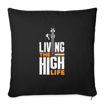 Tower Climber Technician Tower Worker - Sofa pillowcase 17,3'' x 17,3'' (45 x 45 cm) - black - Front