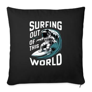 Surfing Out of This World - Humor - Sofa pillowcase 17,3'' x 17,3'' (45 x 45 cm) - black - Front
