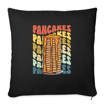 Pancake Breakfast Pancakes - Sofa pillowcase 17,3'' x 17,3'' (45 x 45 cm) - black - Front