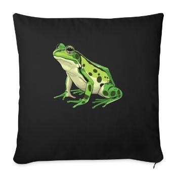 Frogs Catch Frog Hunter Frog Catcher - Sofa pillowcase 17,3'' x 17,3'' (45 x 45 cm) - black - Front