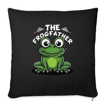 Frogs Catch Frog Hunter Frog Catcher - Sofa pillowcase 17,3'' x 17,3'' (45 x 45 cm) - black - Front