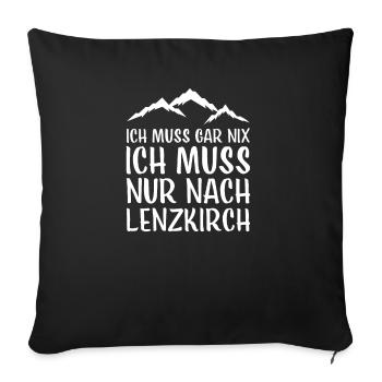 Lenzkirch I Schwarzwald Urlaub Motiv für Wäller - Sofakissenbezug 45 x 45 cm - Schwarz - Vorne