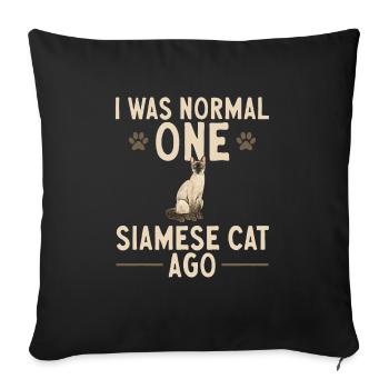 Siamese Cat Siamese Cat - Sofa pillowcase 17,3'' x 17,3'' (45 x 45 cm) - black - Front