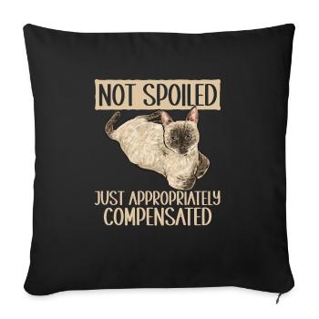 Siamese Cat Siamese Cat - Sofa pillowcase 17,3'' x 17,3'' (45 x 45 cm) - black - Front