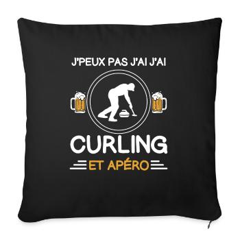 I can't I curling aperitif curler - Sofa pillowcase 17,3'' x 17,3'' (45 x 45 cm) - black - Front