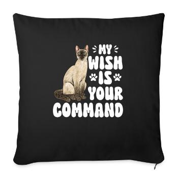 Siamese Cat Siamese Cat - Sofa pillowcase 17,3'' x 17,3'' (45 x 45 cm) - black - Front