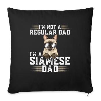 Siamese Cat Siamese Cat - Sofa pillowcase 17,3'' x 17,3'' (45 x 45 cm) - black - Front