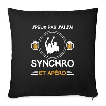 Ich kann keinen Aperitif zum Synchronschwimmen haben - Sofakissenbezug 45 x 45 cm - Schwarz - Vorne