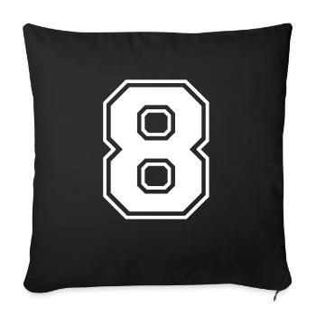 8 - Housse de coussin décorative 45 x 45 cm - noir - Devant