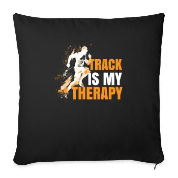 Leichtathletik Leichtathletikspiele - Sofakissenbezug 45 x 45 cm - Schwarz - Vorne