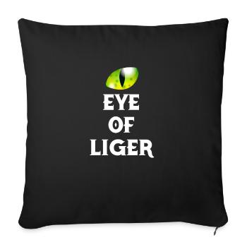 Eye Of The Liger - Funny Lion Tiger Hybrid Cross - Sofa pillowcase 17,3'' x 17,3'' (45 x 45 cm) - black - Front