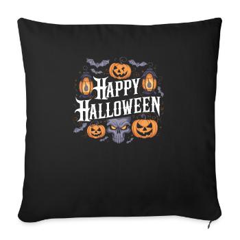 Halloween Skeleton Scary Spooky Horror Party - Sofa pillowcase 17,3'' x 17,3'' (45 x 45 cm) - black - Front