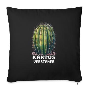 CACTUS UNDERSTANDER - Sofa pillowcase 17,3'' x 17,3'' (45 x 45 cm) - black - Front