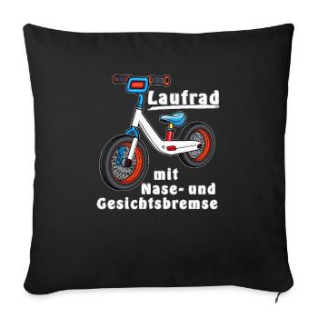 AISDRAISIENNE avec frein avant et frontal - Housse de coussin décorative 45 x 45 cm - noir - Devant
