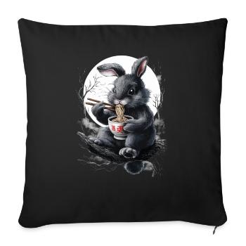 Hase - Sofakissenbezug 45 x 45 cm - Schwarz - Vorne