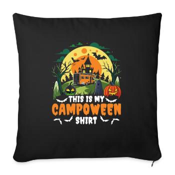 Design d’Halloween « This Is My Campoween » - Housse de coussin décorative 45 x 45 cm - noir - Devant