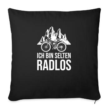 Rarement vélo sans roues vélo de montagne vélo de route vélo - Housse de coussin décorative 45 x 45 cm - noir - Devant