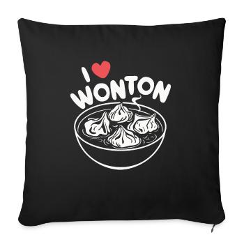 Wan-Tan - Sofakissenbezug 45 x 45 cm - Schwarz - Vorne
