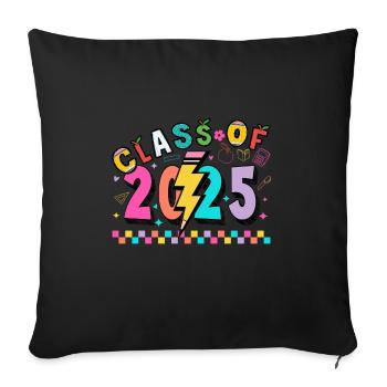 Class of 2025 Senior 2025 Back To School 2025 - Sofa pillowcase 17,3'' x 17,3'' (45 x 45 cm) - black - Front