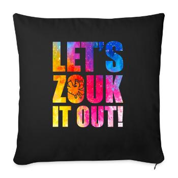 Witziger Zouk Tänzer Spruch - Sofakissenbezug 45 x 45 cm - Schwarz - Vorne