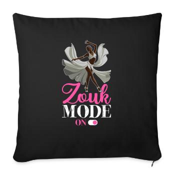 Witziger Zouk Tänzer Spruch - Sofakissenbezug 45 x 45 cm - Schwarz - Vorne