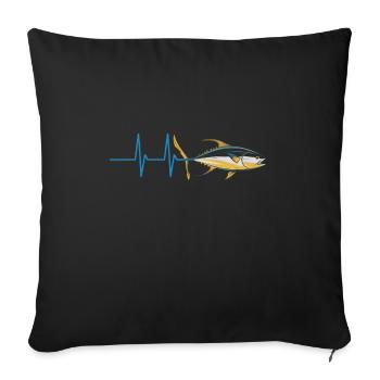 Thunfisch - Sofakissenbezug 45 x 45 cm - Schwarz - Vorne