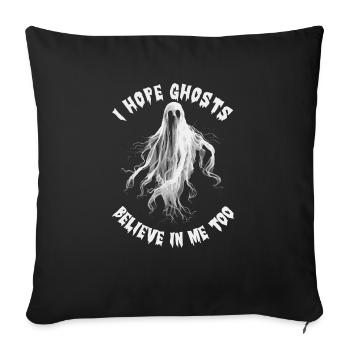 Appât fantôme Paranormal Chasseur de fantômes - Housse de coussin décorative 45 x 45 cm - noir - Devant