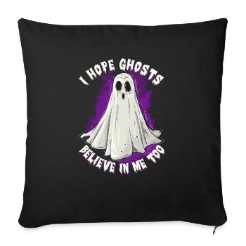 Appât fantôme Paranormal Chasseur de fantômes - Housse de coussin décorative 45 x 45 cm - noir - Devant