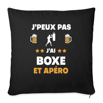 I can't I boxed aperitif gift - Sofa pillowcase 17,3'' x 17,3'' (45 x 45 cm) - black - Front