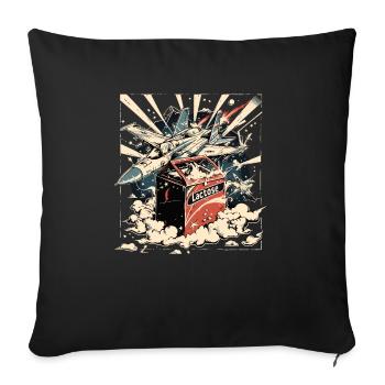 Lactose tolerant or lactose intolerant - Sofa pillowcase 17,3'' x 17,3'' (45 x 45 cm) - black - Front