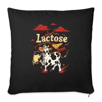 Lactose tolerant or lactose intolerant - Sofa pillowcase 17,3'' x 17,3'' (45 x 45 cm) - black - Front