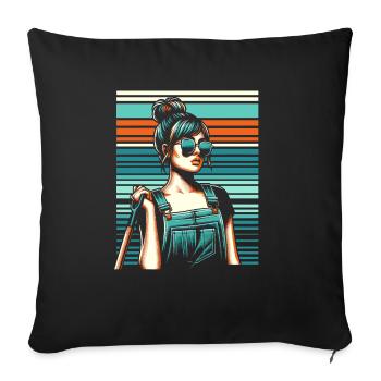 Garten Geschenk Gärtnerin Geburtstag Geschenk - Sofakissenbezug 45 x 45 cm - Schwarz - Vorne