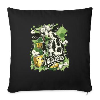 Lactose tolerant or lactose intolerant - Sofa pillowcase 17,3'' x 17,3'' (45 x 45 cm) - black - Front