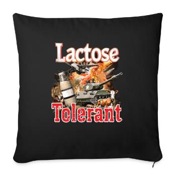 Lactose tolerant or lactose intolerant - Sofa pillowcase 17,3'' x 17,3'' (45 x 45 cm) - black - Front