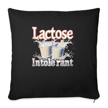 Lactose tolerant or lactose intolerant - Sofa pillowcase 17,3'' x 17,3'' (45 x 45 cm) - black - Front