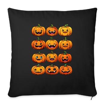 PUMPKIN - Sofa pillowcase 17,3'' x 17,3'' (45 x 45 cm) - black - Front