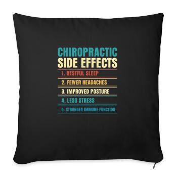 Chiropractic Side Effects Physical Therapist Chiro - Sofakissenbezug 45 x 45 cm - Schwarz - Vorne