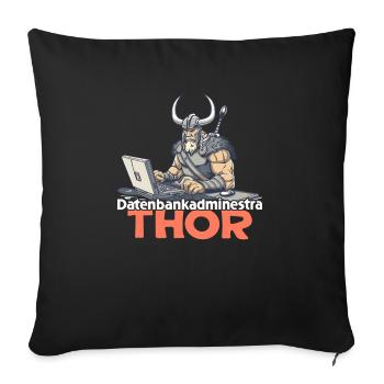 Database Administrator Coding Data Analyst - Sofa pillowcase 17,3'' x 17,3'' (45 x 45 cm) - black - Front