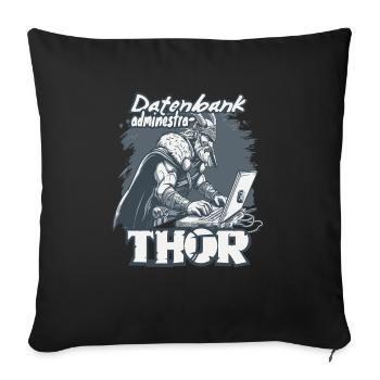 Database Administrator Coding Data Analyst - Sofa pillowcase 17,3'' x 17,3'' (45 x 45 cm) - black - Front