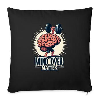 MIND OVER MATTER - Sofa pillowcase 17,3'' x 17,3'' (45 x 45 cm) - black - Front