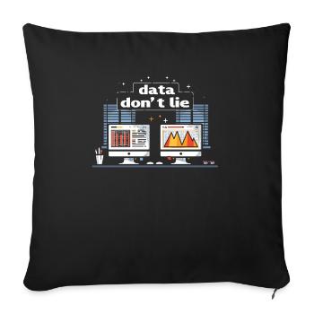 Behavioral Analyst Data Coding - Sofa pillowcase 17,3'' x 17,3'' (45 x 45 cm) - black - Front
