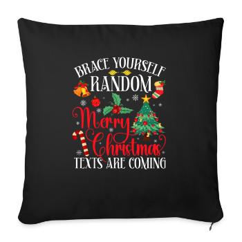 See yourself together, accidental happy - Sofa pillowcase 17,3'' x 17,3'' (45 x 45 cm) - black - Front