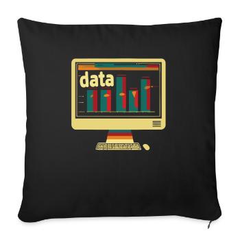 Behavioral Analyst Data Coding - Sofa pillowcase 17,3'' x 17,3'' (45 x 45 cm) - black - Front